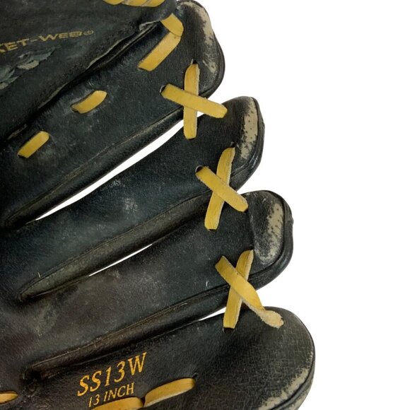 Rawlings 13 inch Black Leather Baseball Glove SS13W Basket-Web Right-Hand Throw - Picture 5 of 7